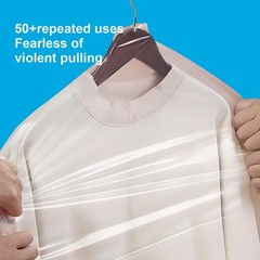 30 Pack Clear Garment Bags for Clothes, 35.4inch Clothes Covers Plastic Garme…