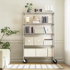 MZG Storage Rack Metal Shelving Wire Shelves Tool Garage Rack Shelves 76.8″H