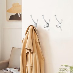The 5 Pack 51/2 inch Polished Chrome Coat Hook zinc Alloy mudroom Hooks is Su…