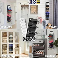 1-4 Pack Hat Organizer for Baseball Caps, Hat Rack for Wall with Strong Adhesive