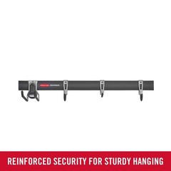 Rubbermaid FastTrack Garage Storage Utility Hooks, 5 Piece, All in One Rail Hook