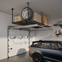 Heavy Duty Garage Ceiling Storage Rack 250lbs Capacity Organizer Shelf New