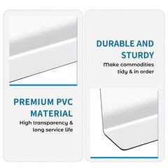 10Pcs Clear Plastic Shelf Dividers 7.87X2.36X1.18In L-Shaped Goods Separators…
