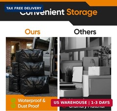 HOLDN’ STORAGE 10 Pack Large Moving Bags, 30 Gallon Heavy-Duty Storage Totes wit