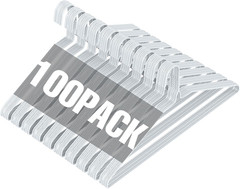 Wire Metal Clothes Hangers Bulk 100 Pack for Standard Size Suits, Coats, Shirts,