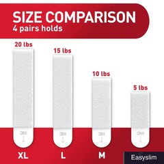 Picture Hanging Strips X-Large 20 lb Heavy Duty 16 Pairs Damage-Free