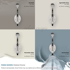 H5546526 Adare Double Prong Decorative Wall Hook Polished Chrome Coat Hat
