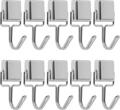 10PCS Strong Neodymium Magnetic Hooks Heavy Duty for Kitchen Garage Refrigerator