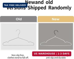 Clothes Hangers 30 Pack, 16″ Non-Slip Rubber White Metal Coat Hanger Heavy Duty