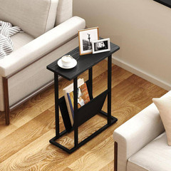 Black 16.5 In. X 21.3 In. Wood Freestanding Magazine Rack