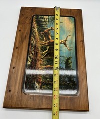 Rustic Wood Coat Hanger Deer Scenery Autumn Whitetails By Hautman Brothers Cabin