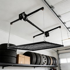 Overhead Garage Storage Rack Ceiling Mounted Storage Lift For Garage 4 ft X 4 ft