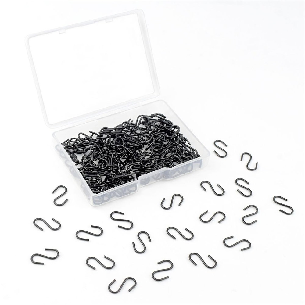 100 Pack Mini S Hooks for Hanging Small S Hook for Jewelry Metal S-hook Mini S S