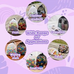 10 Pcs Small Mesh Bags Drawstring Nylon Mini Mesh Storage Bags Pouches