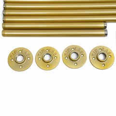 Industrial Pipe Clothes Rack Iron Garment Bar Closet Storage Gold Wall Mounted