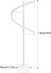 Spiral Clothing Rack Rotating Iron Clothing Rack Portable Garment Rack with Larg