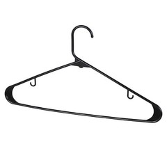 Clothes Hangers (100 Pack) Plastic Premium Quality Gallus Shirt Hanger Black