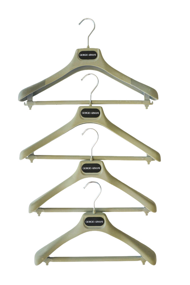 Set of 4 GIORGIO ARMANI Flocked Velvet Coat Jacket Suit Dress Pants Hangers 16″