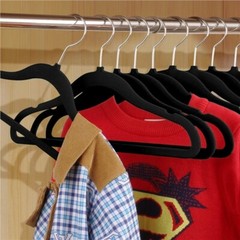 Non-Slip Flocked Velvet Hangers Clothes Hangers Suit/Shirt/Pants 100/200/300/400