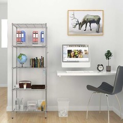 New 5 Tier Wire Shelving Rack Adjustable Shelf Storage Unit Heavy Duty Silver