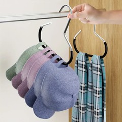 4x Metal Baseball Cap Hangers – Closet Hat Rack Storage Organizer for Ball Caps