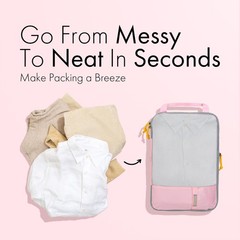 (Not Made In China) 6pc Compression Packing Cubes For Travel, Suitcase and Lu…