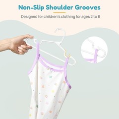 30 Pack Kids Hangers, 11 inches Baby Clothes Hangers for Closet, StackFit