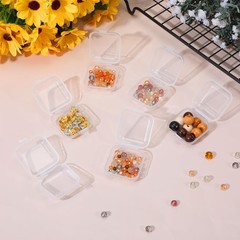 6 PCS Mini Clear Plastic Jewelry Box, Earplug 1.34 × × 0.7 inches,
