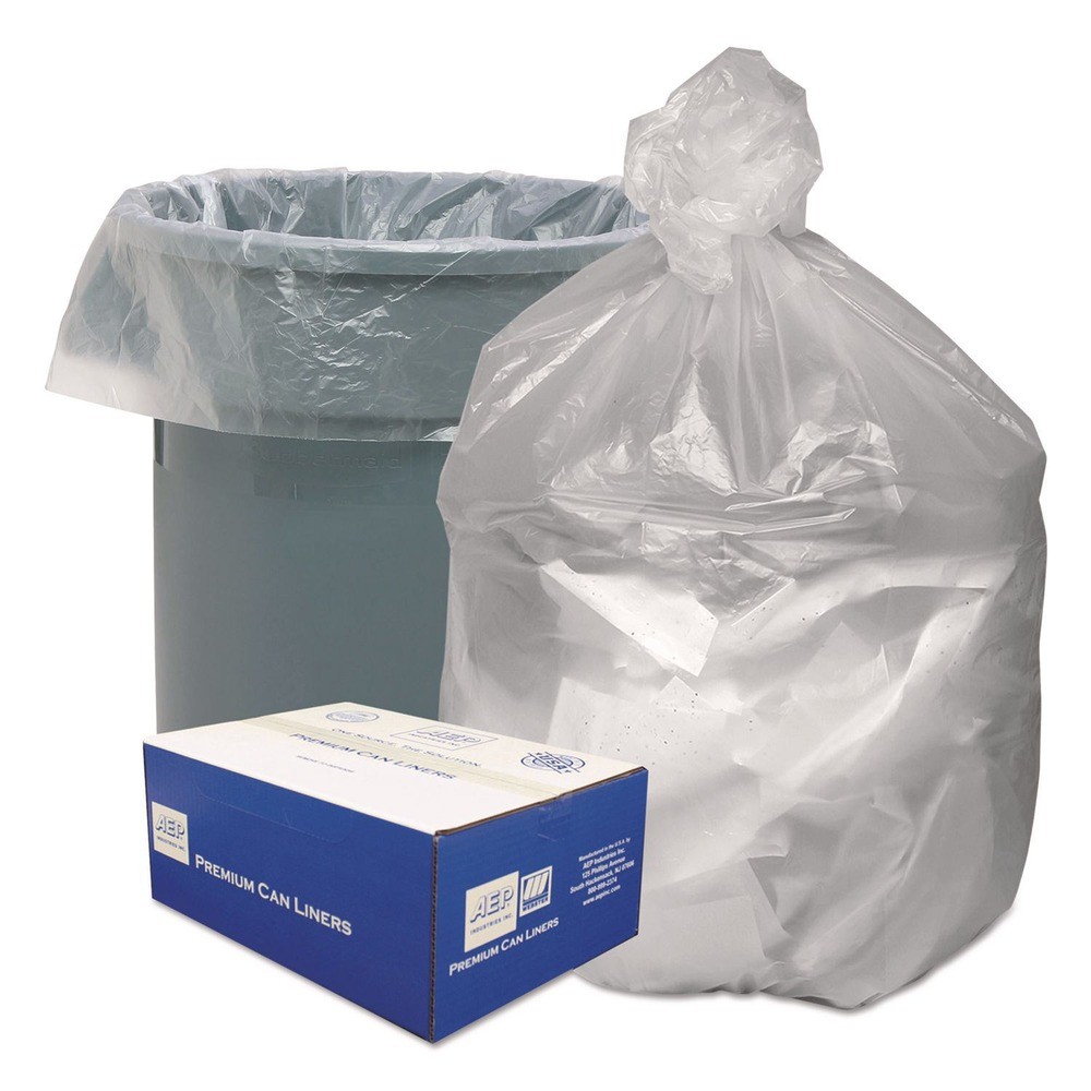 Good ‘n Tuff GNT3037 30″x36″ 30-Gal 8 mic Waste Can Liners – Natural 500/CT New