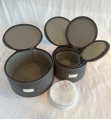 China Storage Containers Hard Shell Box for Moving Dishes, Plates Case Gray New