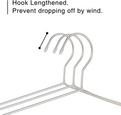 Fayleeko Wire Coat Hangers 40 Pack Strong Heavy Duty Stainless Steel Metal Ultra