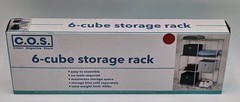 C.O.S. Clean Organize Store Brand 6 Cube Storage Rack No Tools Required NIB New