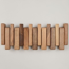 TEXAS BEST GIFT Solid Walnut Piano Key Coat Rack – 6-Hook Wall-Mounted Flip H…