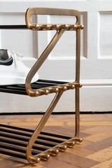 3 Tier Shoe Rack Metal Storage Shelf Freestanding Shoe Organizer Entryway Hallwa