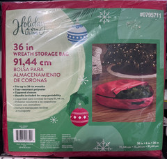 Holiday Living Large Holiday Wreath Storage Bag – 36″ x 6″ – 0795711 – NEW Red