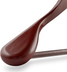 6 Wide Shoulder Wood Suit Hangers – Clothes Coats Jackets Dress Pants