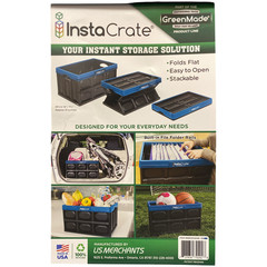 GreenMade Instacrate Collapsible Tote, 12 Gallon, Black