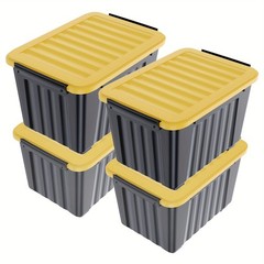 72QT/97QT stackable wheeled storage boxes with lids, suitable for family storage