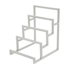 Silver Clutch Purse Display Stand 4 Layer Wallet Display Rack 5.9×7.1×7.9 in
