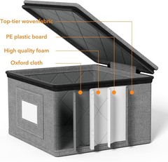 China Storage Containers 6 Pack, Stackable Hard Shell Quilted Cases with Soft