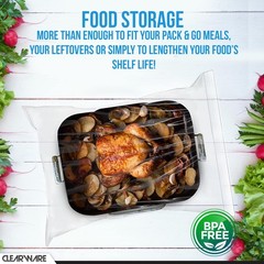 Clearware 50 Large Storage Bags With Zipper Top – 5 Gallon Bags 18 x 24, Extra