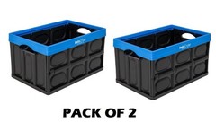 2PAC Greenmade Instacrate 12Gallon Collapsible Plastic Storage Bin with Handles