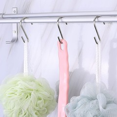 20 PCS 2.4 Inch Silver S Hooks Alloy Steel Hangers 0.88 Inch Opening Wire Rack