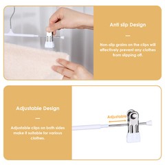 10/20/60/80PCS Skirt Hangers with Clips, Metal Pants Hangers For Clothes Trouser
