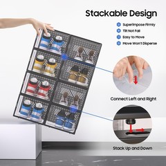 X-Large Shoe Boxes with Magnetic Door, 12-Pack Stackable Shoes Storage Organi…