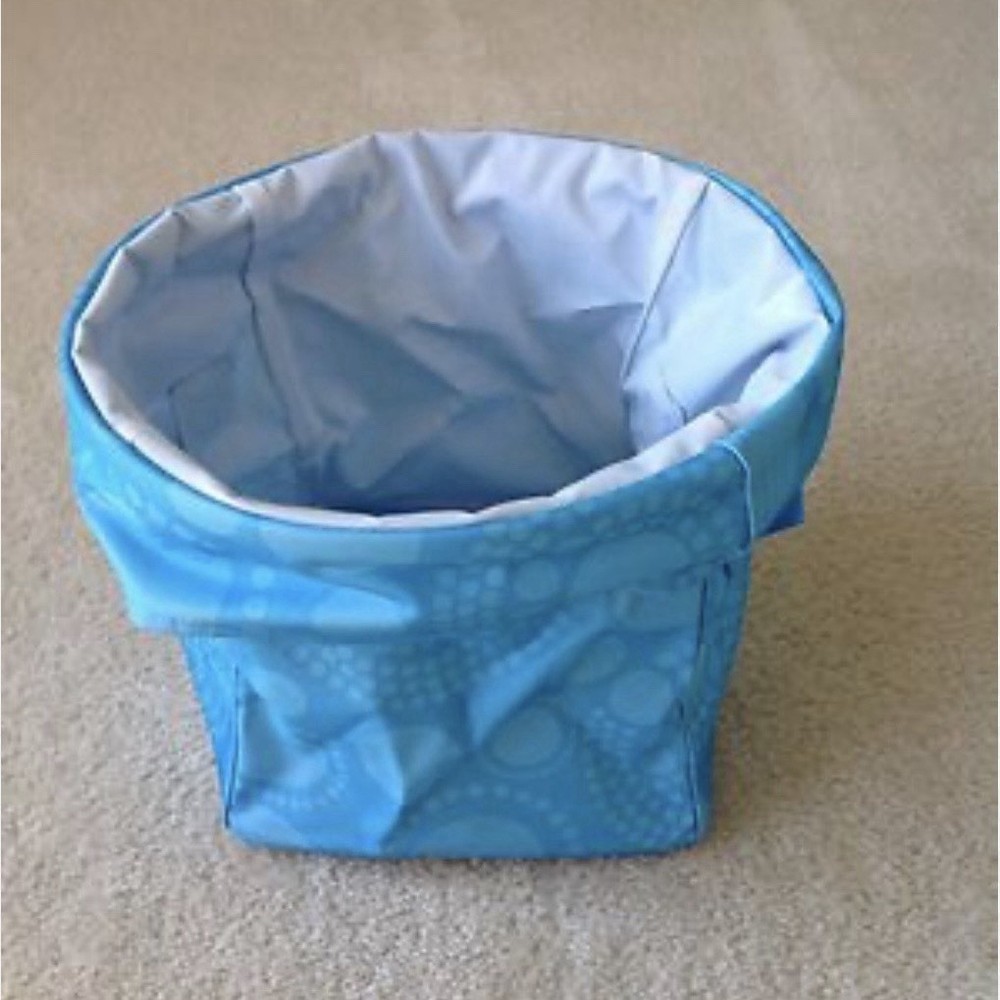 Thirty-One – Mini Utility Bin Aqua Circle Spirals NIP
