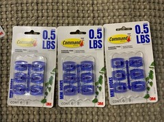 New 3M Command Clear Blue 3 Packs 18 Mini Hooks Damage Free Hanging