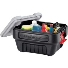 Rubbermaid 8 Gallon Action Packer Storage Bin, Heavy Duty Plastic, Lockable, Lid