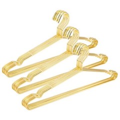30Pack Metal Gold Wire Clothes Hangers, Coat Hanger, Standard Suit Hangers 17.7″