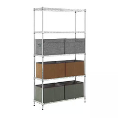 Chrome 5-Tier Steel Shelving (11.8 In. X 33.5 In. X 59 In.)